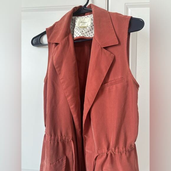 Anthropologie Elevenses Old Town Vest Jacket, Small, Rust - Picture 3 of 7